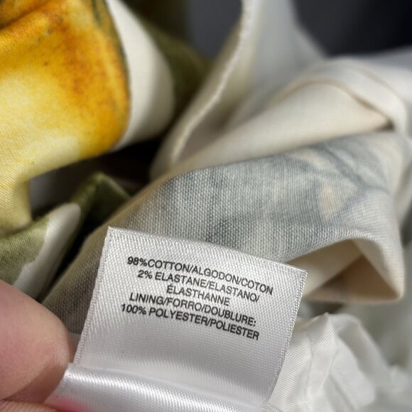 Anne Klein Lemon Print Sleeveless Fit & Flare Dress With Waist Tie Size 6 White/ - Picture 10 of 11